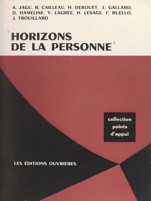 cover image of Horizons de la personne
